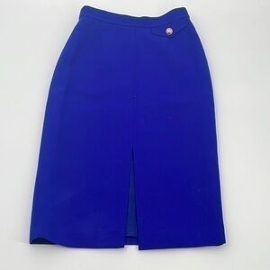 UEC Escada royal blue wool midi skirt size 34/4